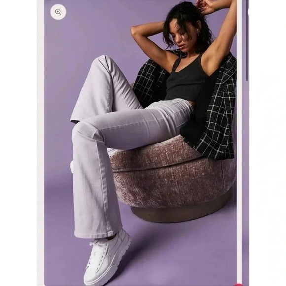 NWT Free People Jayde Flare Jeans High Rise We The Free in Lavender Purple 27 - Picture 3 of 14